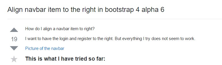  Adjust navbar item to the right  within Bootstrap 4 alpha 6
