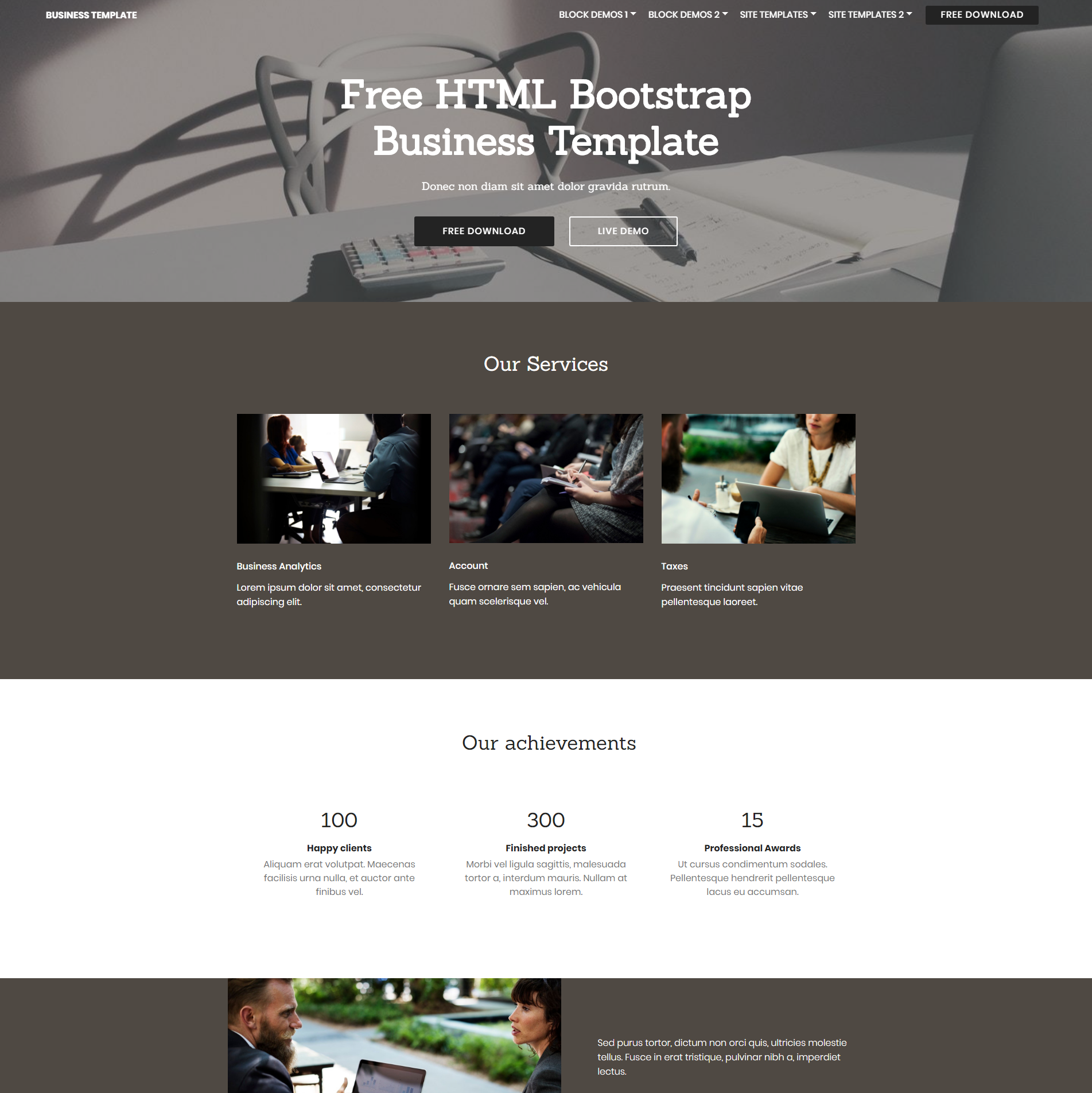 Innovative Free HTML Bootstrap Templates 22 With Estimation Responsive Business Html Template Free Download