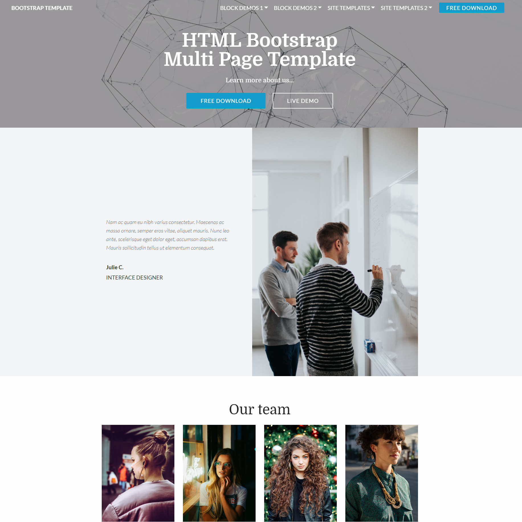 Innovative Free HTML Bootstrap Templates 22 Pertaining To Blank Html Templates Free Download