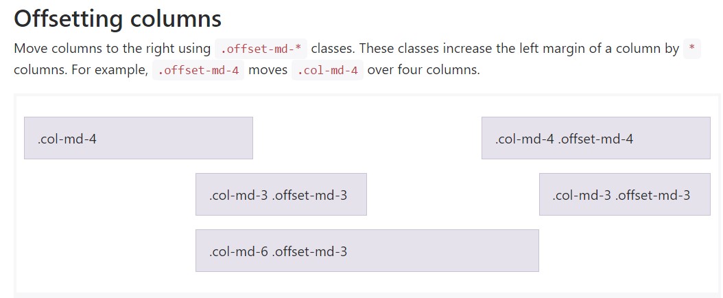 Bootstrap offset  authoritative  documents