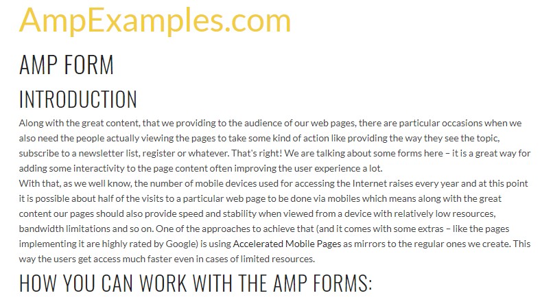 Why don't we  check AMP project and AMP-form  feature?