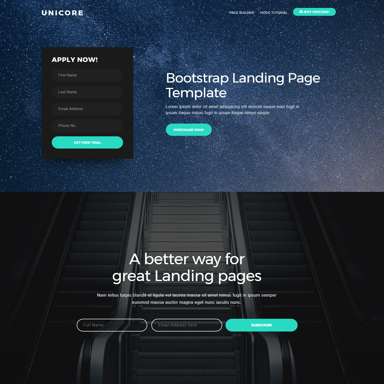Free Bootstrap One Page Templates