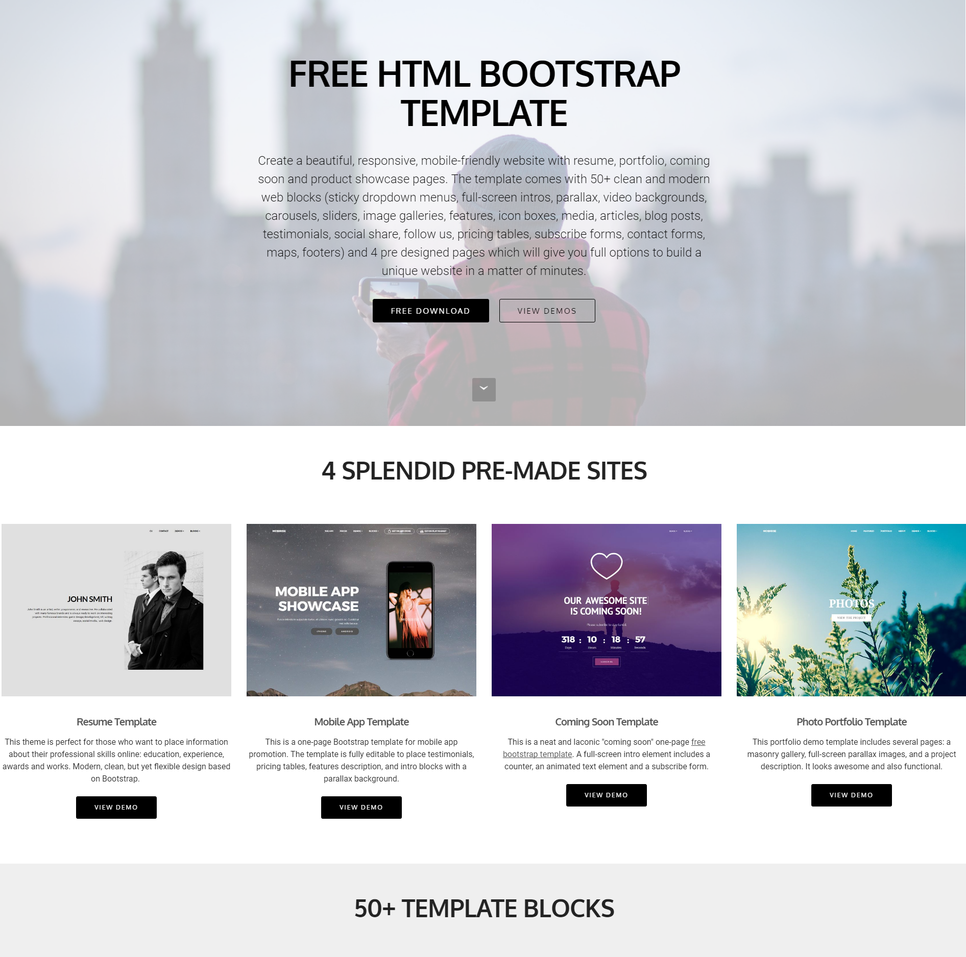 HTML5 Bootstrap Templates