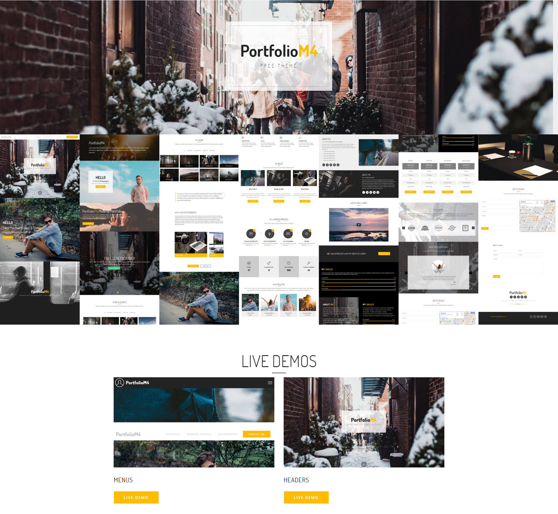 HTML5 Bootstrap PortfolioM4 Templates