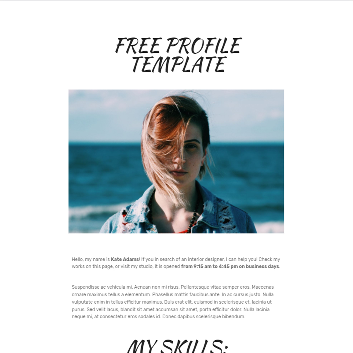 CSS3 Bootstrap Profile Templates